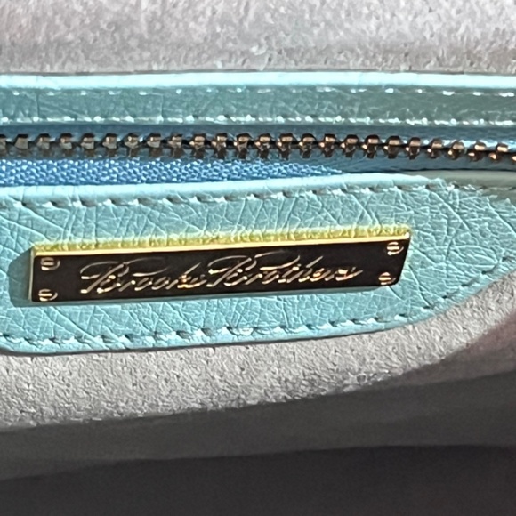 Brand: Brooks Brothers Brooks Brothers genuine ostrich leather handbag with top - Picture 6 of 15
